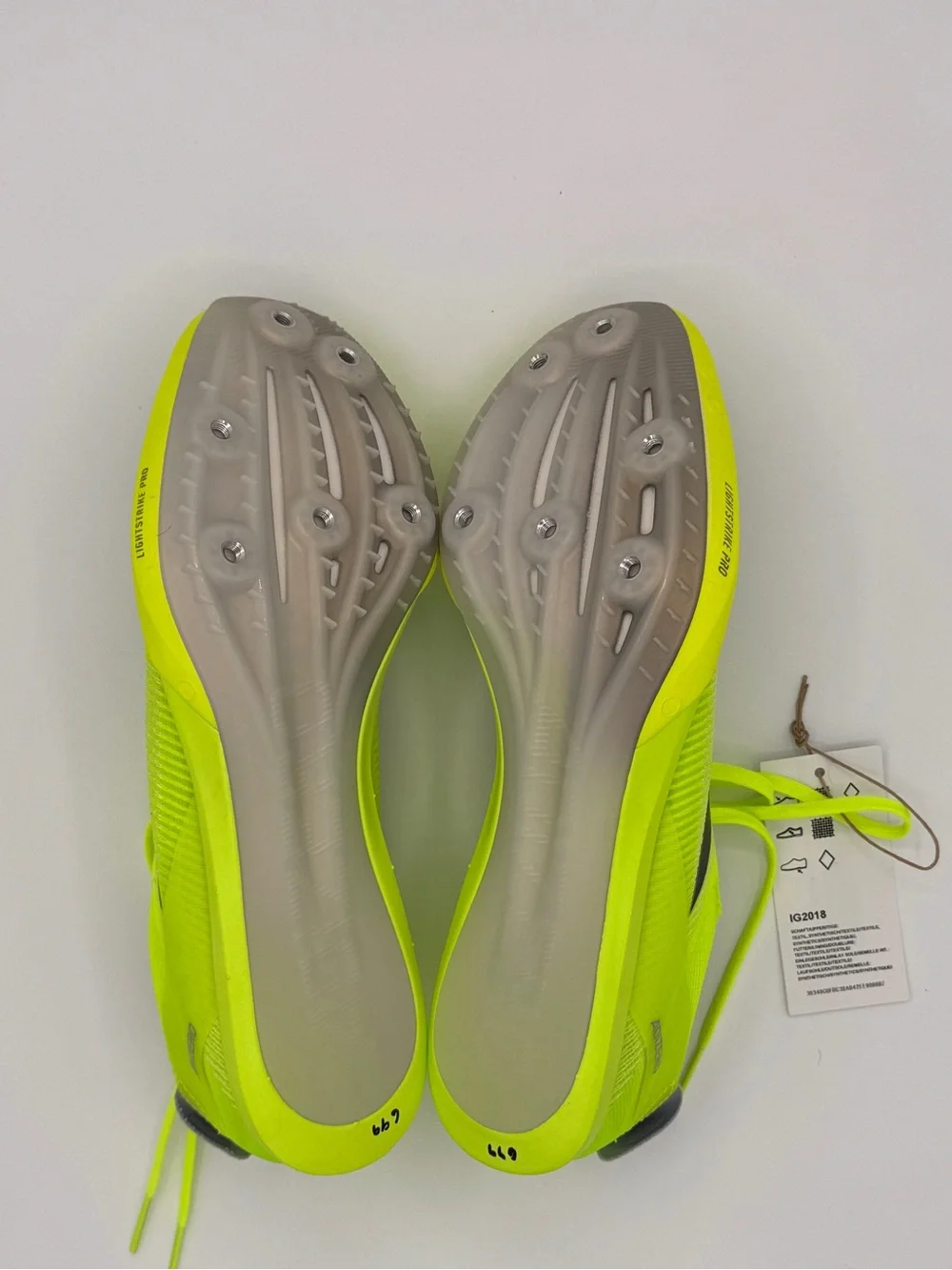 adidas Adizero Finesse IG2018 Lucid Lemon Track Spikes Men’s 7.5 NWT